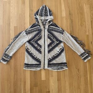 Free People Boho Knit Zip Up